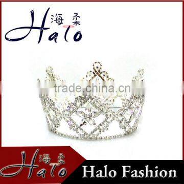 Fashion Rhinestone Silver Plating Wholeround Women Adult Tiaras Crown Pageant Accessories photo-2