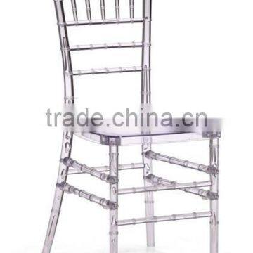 transparent plastic tiffany chair/resin chiavari chair