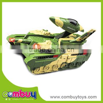 Electric deformation racing car electric military mini plastic tank toy