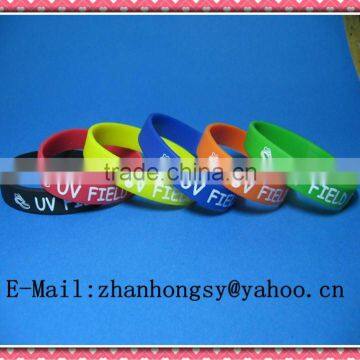 Sell popular silicone gel products bracelet with logo promotional article