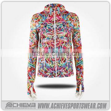 2016 custom yoga wear apparel wholesale yoga jacket