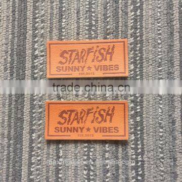 Cusrtom Jeans PU Leather Labels Leather Badges With High Quality