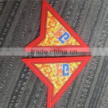 high quality custom embossed soft pvc rubber patch for jacket