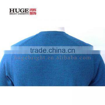 Normal Long Sleeve Round Neck 100% Merio Male Sweater Wool photo-4