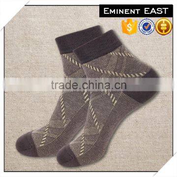 Low MOQ Wholesale OEM Custom Man Socks Business Cotton Socks Diamond Pattern photo-6