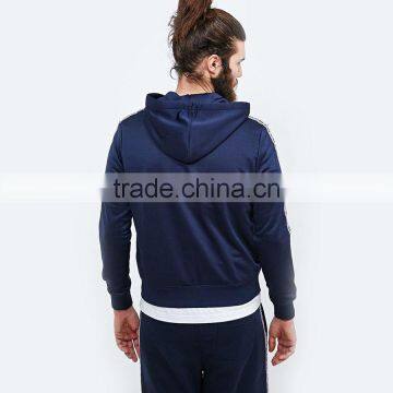 Short Fitness Hoodie for Men Lightweight Cotton Full Zip Mask Hoodie