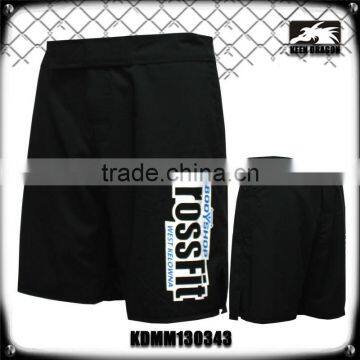 OEM mma training clothing four way stretch black blank crossfit shorts