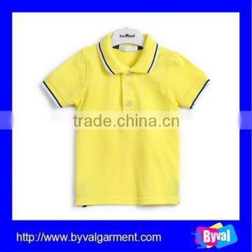 child clothing polo shirt new fashion yellow blank kids polo shirt made in china