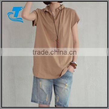 Summer Polo Casual Loose Women Custom t-shirt