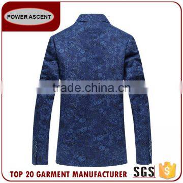 Wholesale Fashion Men'S Printed Suit Polyester Jacket Blzer Made In China photo-2