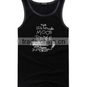 2017 New Fashion Design OEM Customized 3D Print Your Own Brand LogoSportswear 95%Cotton 5%Spandex Plain Gym Stringer Men Singlet photo-4