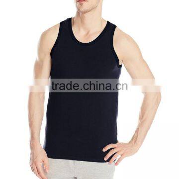 Designer Casual Blank Tops Wholesale Mens Bodybuilding Stringer 95% Cotton 5% Spandex Tank Top photo-4