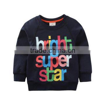 S32289W Children fashion cartoon hoodie long sleeve o-neck cotton kids boys hoodies