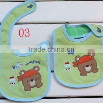 2014 mutilstyle baby Cotton Baby Bibs with custom embroidery