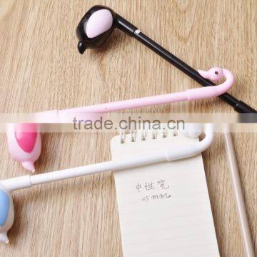 0.5mm Black Ballpoint Pen Customizable Swan Shape Gel Pen Office Stationry photo-4