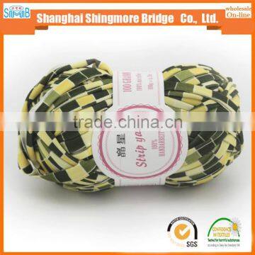 China Fancy Yarn Manufacturer Shanghai Smb Cheap Sales High Quality Polyester Softtextile t Shirt Yarn for Knitting Mat photo-2