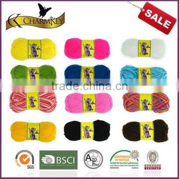 Charmkey Mixed Color Dyed Crochet Yarn 100 Acrylic Yarn Knitting Yarn