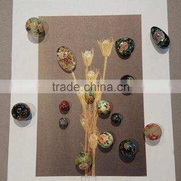 Best-Selling and Reliable Plastic Decaled Stone Ornamental Beads for Jewelry , OEM Available