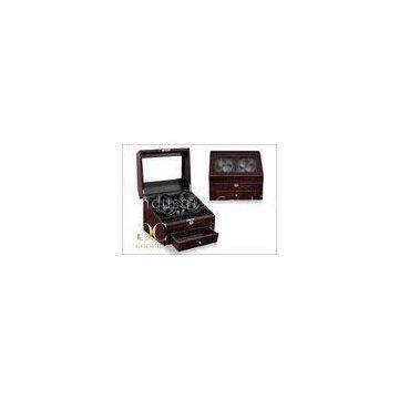 PU Leather Brown Dual Watch Winder / Battery Powered Watch Winder