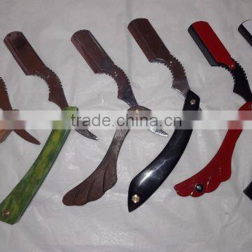 Single Blade Stainless Steel Metal Shaving Razor With Wood Handle photo-5