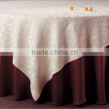 ivory jacquard table overlay