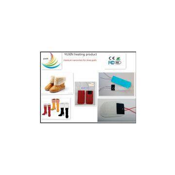 Titanium nanowires film heater for shoe pads