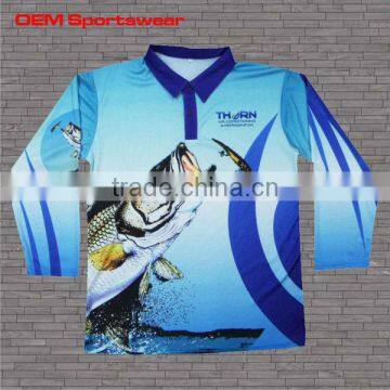 2013 hot selling sublimated sports fishing shirt