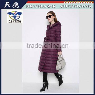 Purple Windproof Winter Women Down Jacket