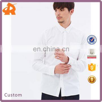 customize plain white mens dress shirt in bulk,high quality dress shirt long sleeve