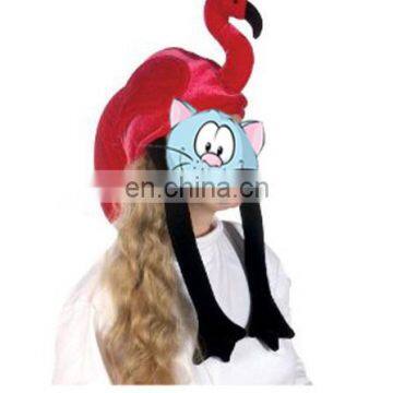 Funny flamingo hat plush materails hat for party