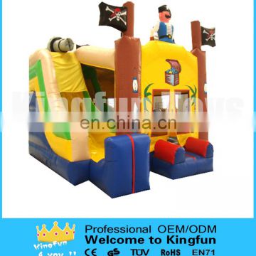 Inflatable pirate bounce house with slide