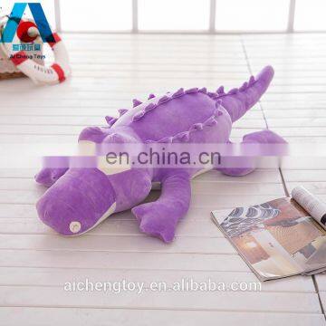 purple soft crocodile plush toy stuffed pillow making supplies