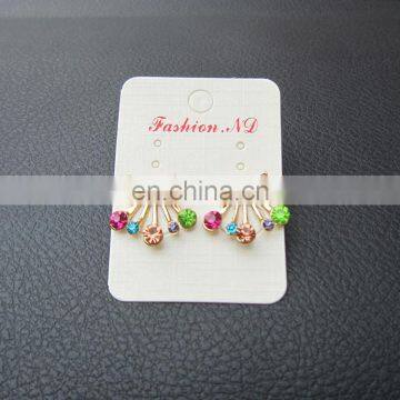 Fashion Sweet Bow-knot Design colourful Crystal Earrings