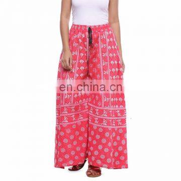 Jaipuri Printed Stylish Trendy Palazzo pants in Cotton