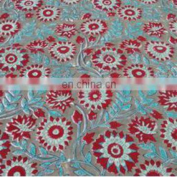 Handmade Pure Cotton Block Printed Fabric Jaipuri Sanganeri Textile From India / Fabric / 100% Cotton Fabric photo-2