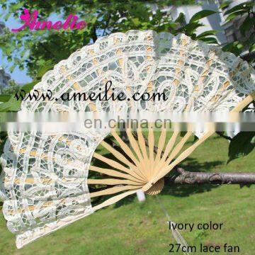 27cm Ecru wedding decorations lace spanish fan