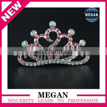 Crystal Rhinestone Diamante Bridal Crown Hair Comb Tuck Comb for Child's Party