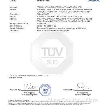 TUV certificate