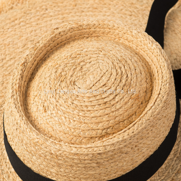 2019 New Style Spring Summer Beach Floppy Raffia Straw Hat For Women photo-3