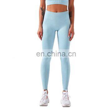 TWOTWINSTYLE Solid Color Elasticity For Female Sports Pants Breathable High Waist Slimming Running