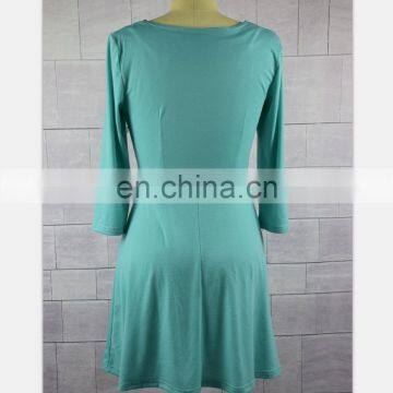 2019 Mother And Daughter Half Sleeve Dresses Family Princess Light Green Mother Daughter (this Link for WOMAN) photo-6