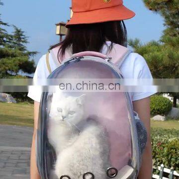 HQP-WC034 HongQiang Outdoor Travel Portable Solid Transparent Space Capsule Cat Carrier Bag Pet Backpack for Small Dog