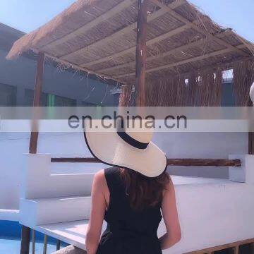 Large-brimmed straw  female summer sunscreen holiday seaside beach foldable sun hat