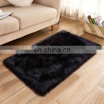 Best Selling Rectangle Fluffy Bedroom Rugs, Luxury Faux Fur Sheepskin Area Rug sheepskin rug faux fur