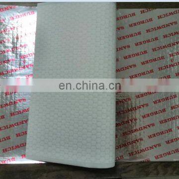 2020 Custom 7micron Aluminum Foil With 25g Paper Laminated Food Package Hamburger Foil Wrap 35x35cm photo-2