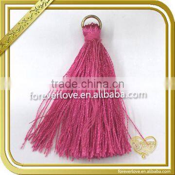 Colorful mini silk tassel with metal button for tassel FT-021