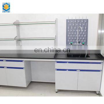 SGS approved lab furniture adjustable work bench lab table with sink