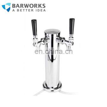 Homebrew Two Taps Silver Beer Tower Stainless Steel Beer Tower With Double Beer Tap Faucet Bar Accessoires Good Quality photo-3