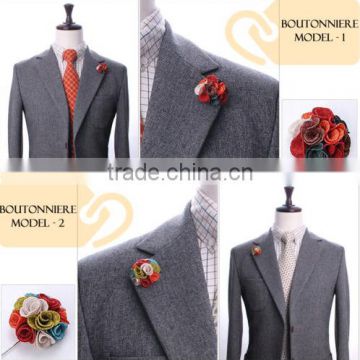 Mix Flower Boutonniere Brooch Lapel Pin Tuxedo Corsage Wedding Prom Event Party