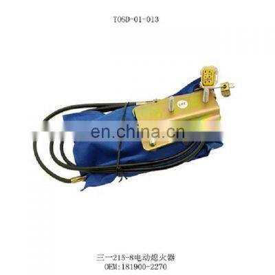 181900-2270  Excavator electric parts stop solenoid  for SY 215  SY215-8 Flameout switch